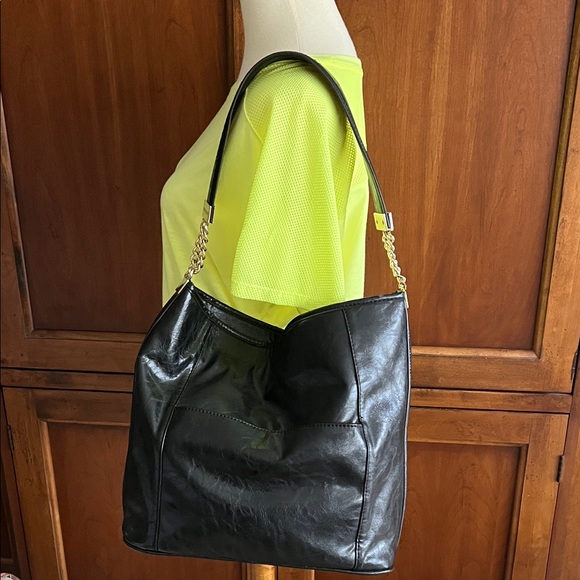 Anne Klein Black Studded Shoulder Bag - Picture 3 of 13